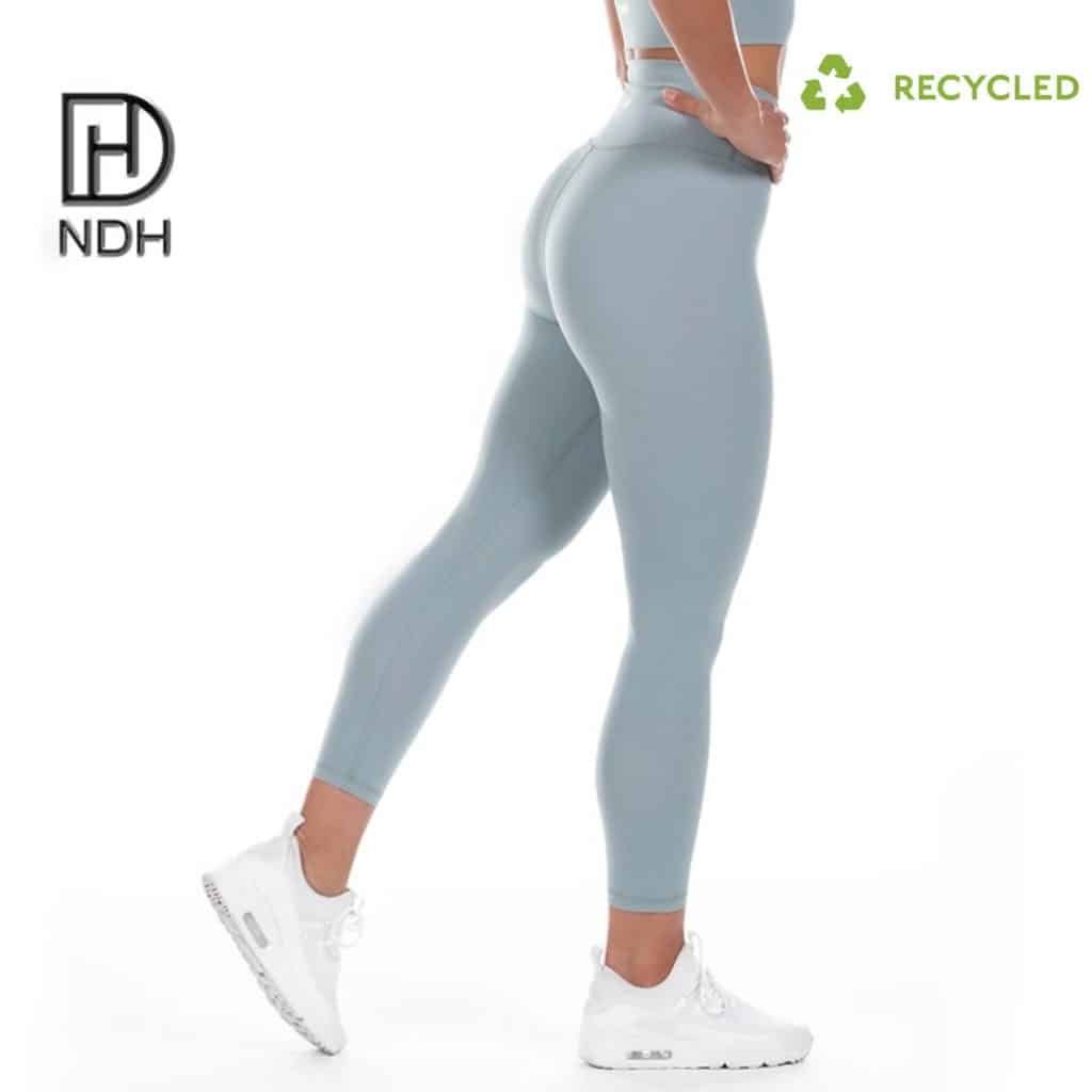 Flatlock Seams Tummy control 7:8 Length Nylon Tricot High Waist Leggings recycled