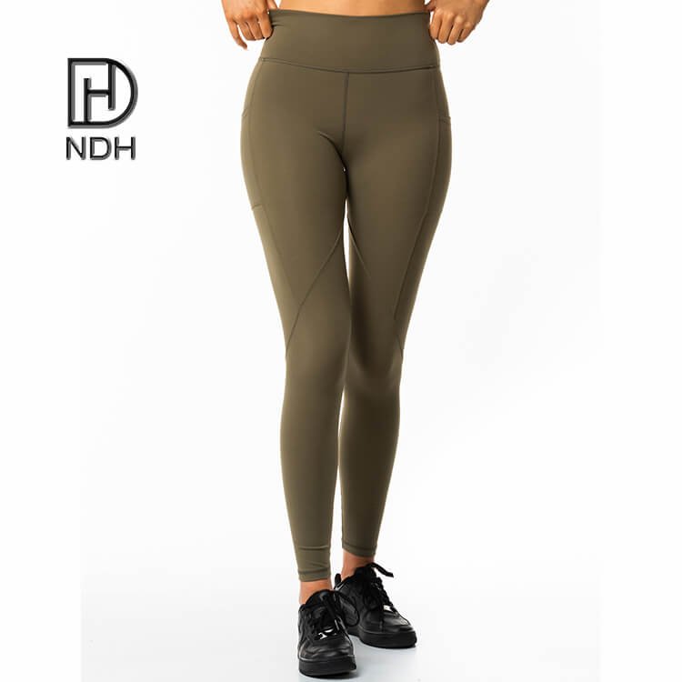 High Waisted Women Compression Yoga Polyester Nylon Spandex Leggings