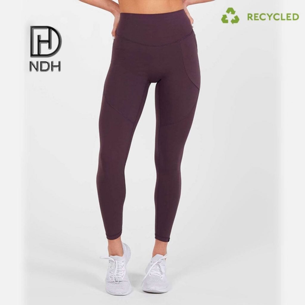 Streched Workout Recycle Polyester Leggings High Waisted Buttary Smooth recycled