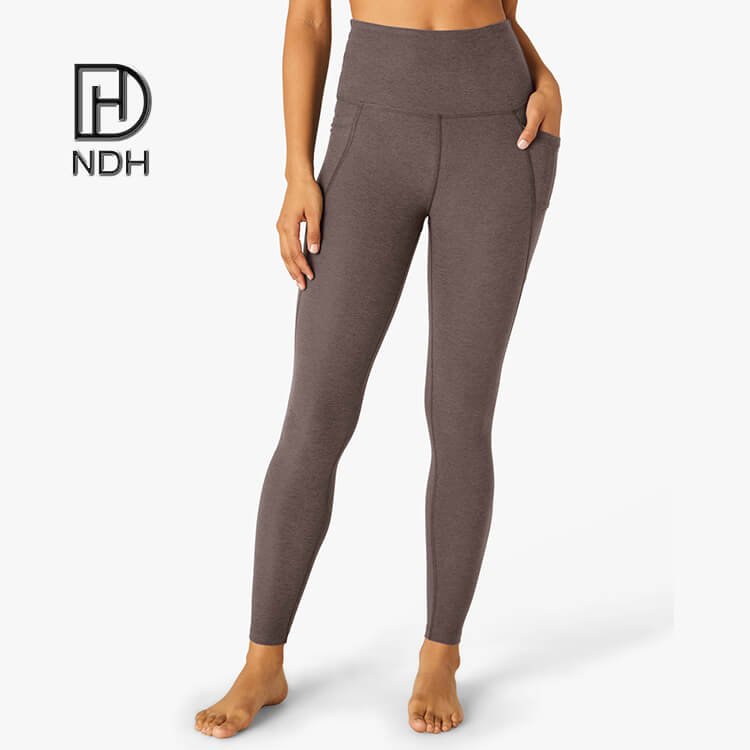 Stretch Workout Yoga Tummy Control 4 Needle 6 Threads 80% Nylon 20% Spandex Leggings