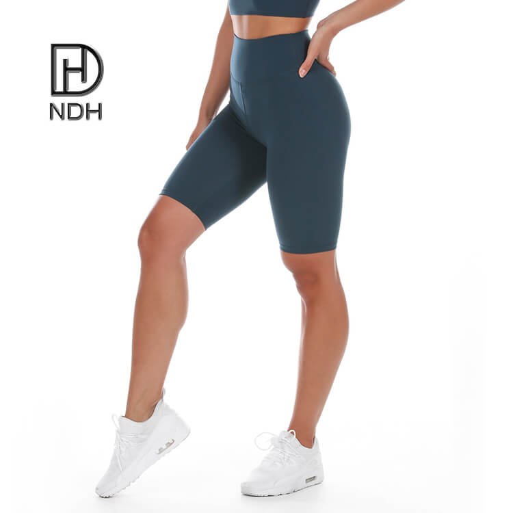 4 Needle 6 Threads Inner Pockets Fitness Leggings Sustainable Fabric Biker Shorts