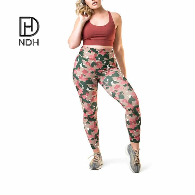 4 Needle 6 Threads Tummy Control Buttery Soft Maternity Printed Fitness Leggings