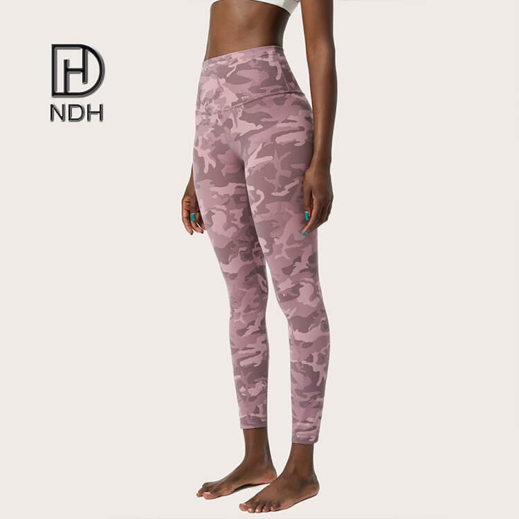 Anti Camel Toe Four-Way Stretch Interlock Seams Printed Fitness Leggings