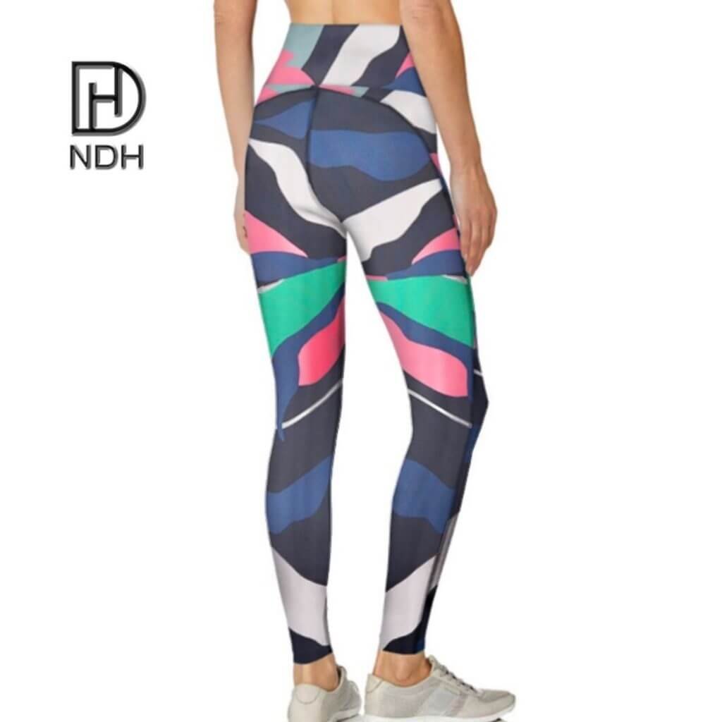 Anti-Cellulite Butt Lifting Recycled Spandex Sublimated Leggings