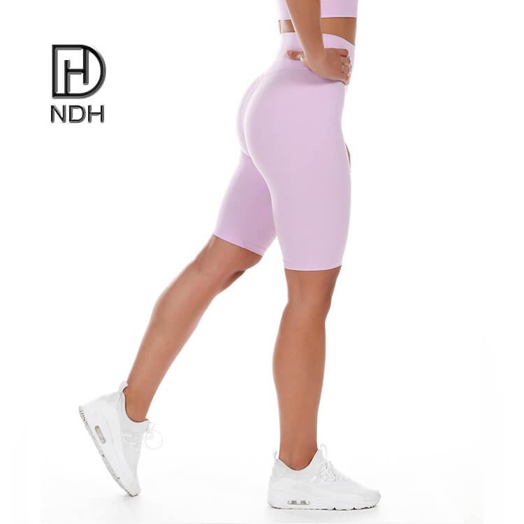 Athletic 4 Needle 6 Threads Compression Recycled Spandex Biker Shorts