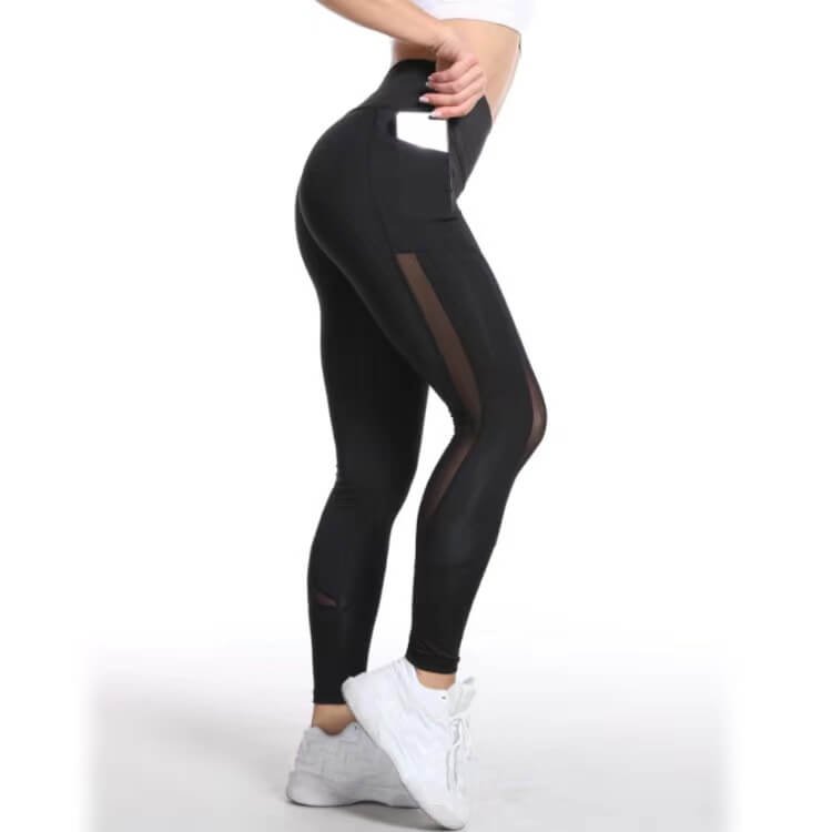 Athletic Butt Lifting Sustainable Recycled Nylon Mesh Leggings
