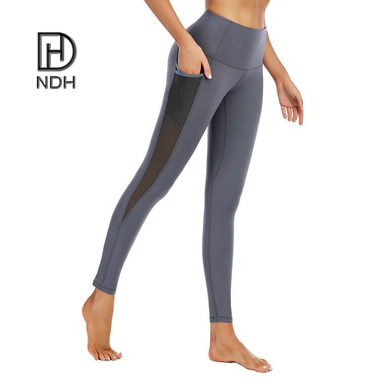 Athletic Compression Yoga Pants with Pockets Recycled Polyamide