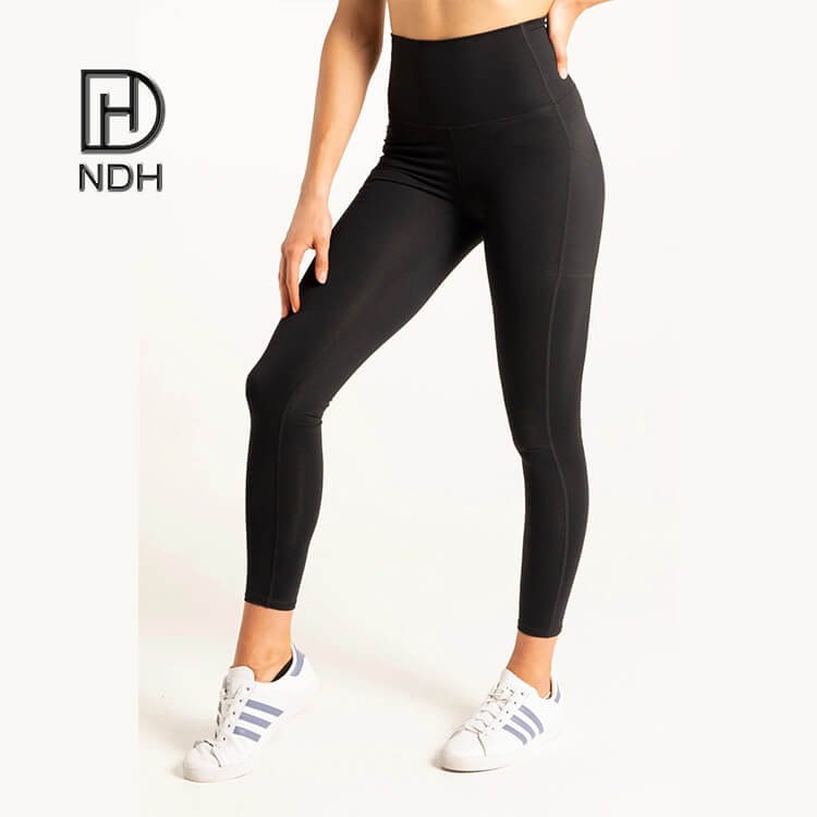 Black Lycra Yoga Pants with Sweat-Wicking and Buttery Soft