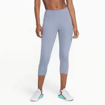 Compression Workout 4 Needle 6 Threads Tummy Control Capri Leggings