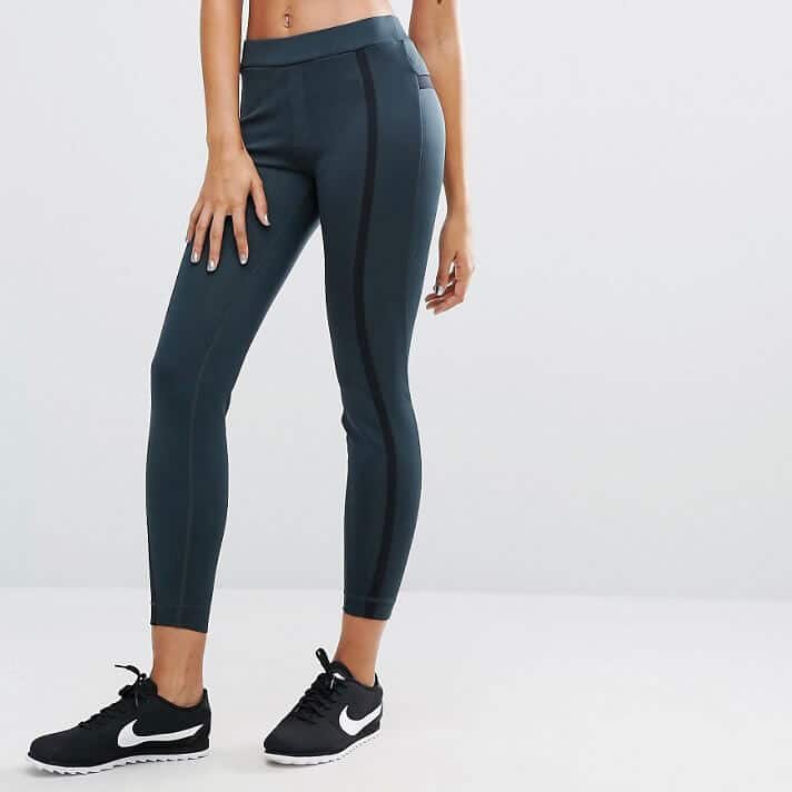 Eco-Friendly Lightweight Non-See Throght Nylon Tricot High Waist Bonded Leggings