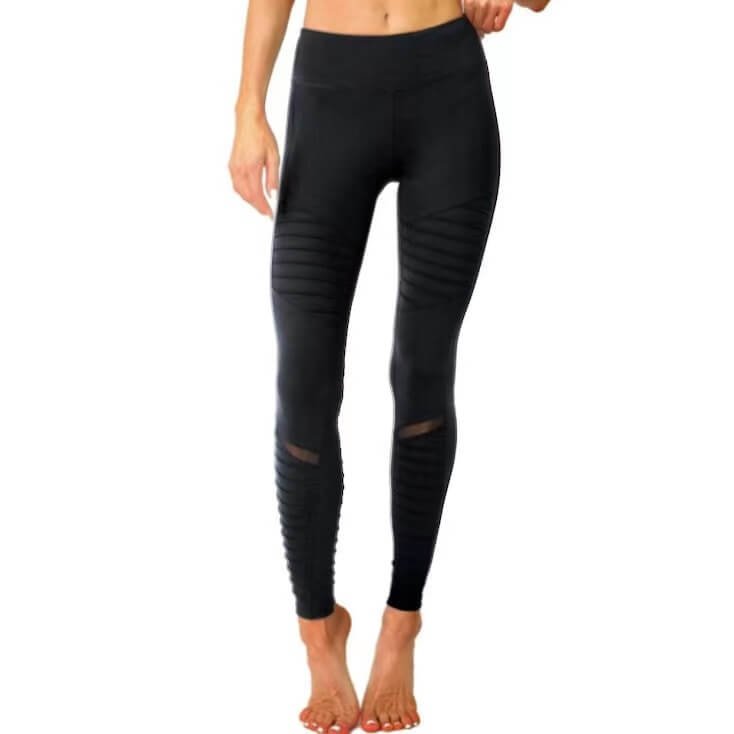 Eco-Friendly Lightweight Ribbed Recycled Fabric Mesh Leggings