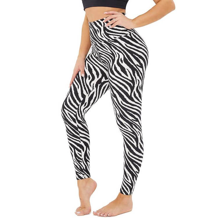 Flatlock Construction Soft Eco Friendly Non-See Through Printed Leggings