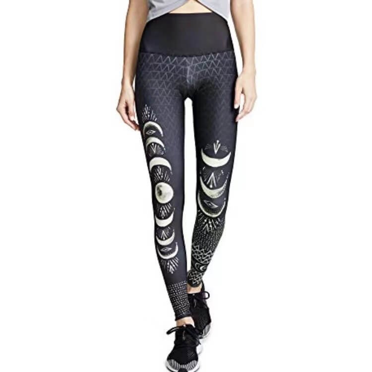 Flatlock Seams Four-Way Stretch Recycled Polyamide Placement Print Leggings