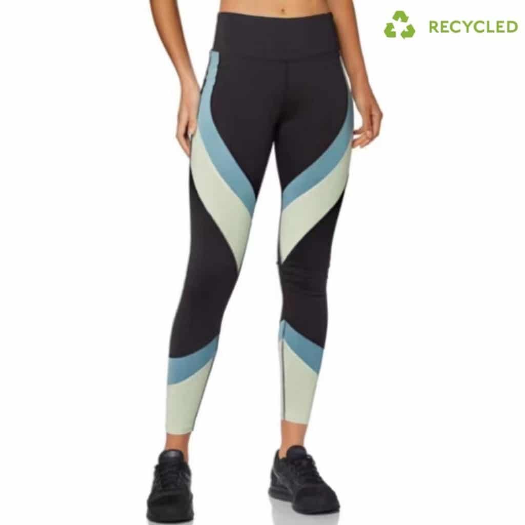 Flatlock Seams High Waisted Hugged Sensation Lycra Mesh Panel Sports Leggings recycled