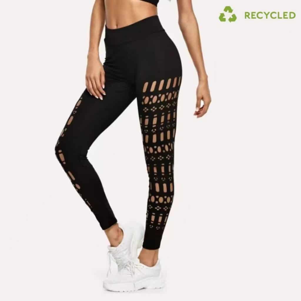 Flatlock Stitch High-Waisted Tummy Control Laser Cut Leggings recycled