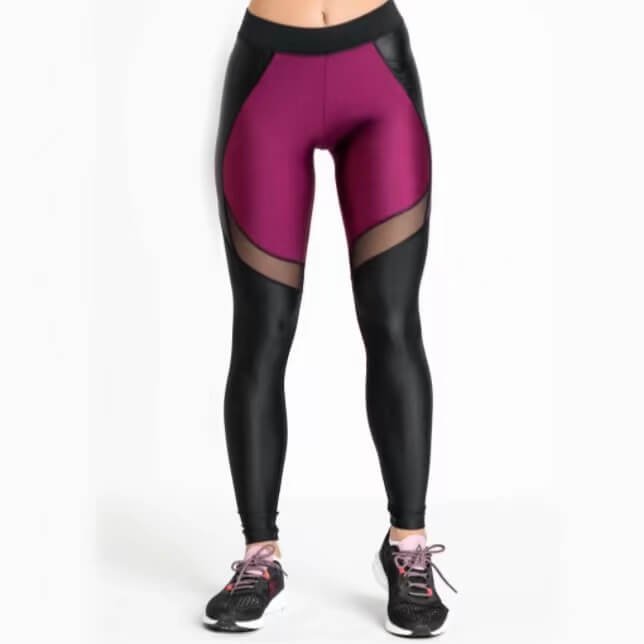 Full Length Compression Butt Lifting Recycled Spandex Panel Leggings