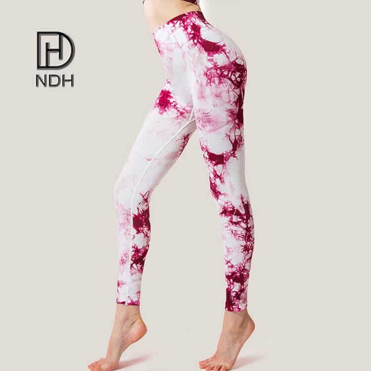 Full Length Printed Fitness Leggings with Inner Pockets Eco-Friendly Sustainable Fabric
