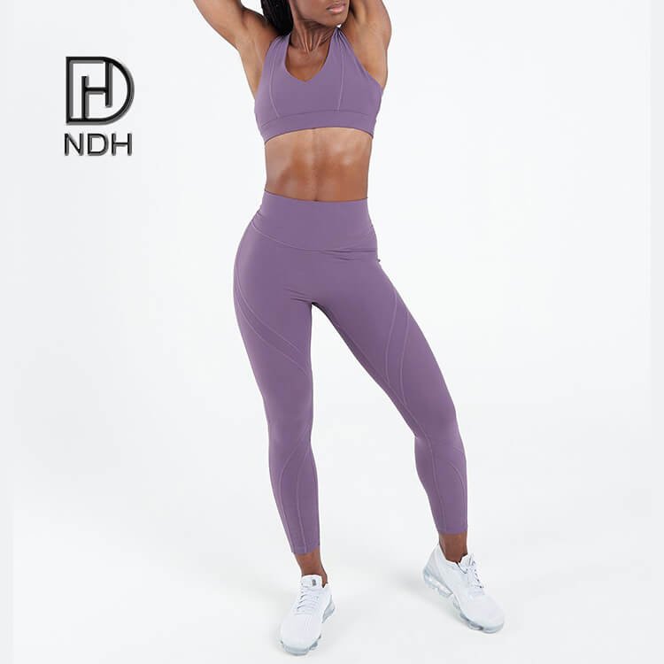 High Waisted Four-Way Stretch Athletic Recycled Elastane Compression Leggings