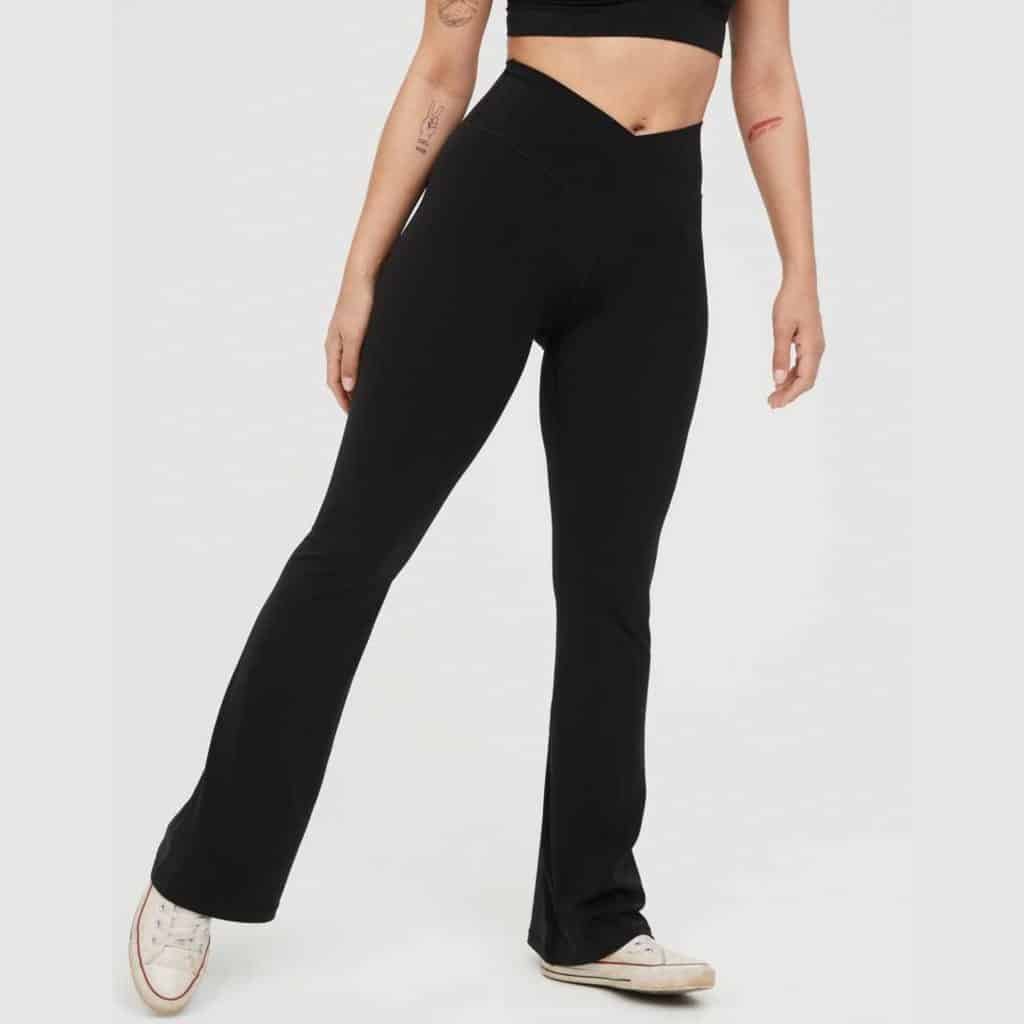 High Waisted Full-Length Moisture-Wicking Compression Flared Yoga Pants