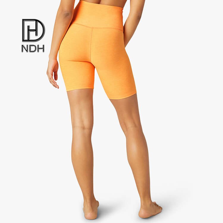 High Waisted Lightweight Four-Way Stretch Fitness Leggings Biker Shorts