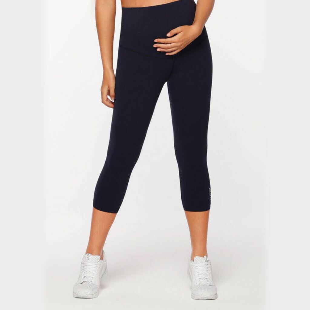 High Waisted Maternity Lightweight Buttery Soft Recycled Spandex 7:8 Length Leggings