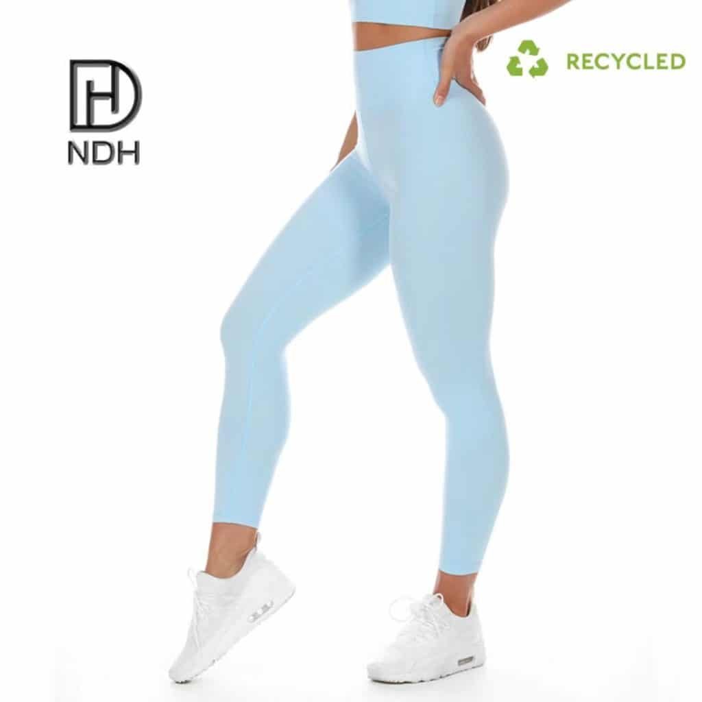High Waisted No Camel Toe Ribbed Anti-Cellulite Full-Length Leggings recycled