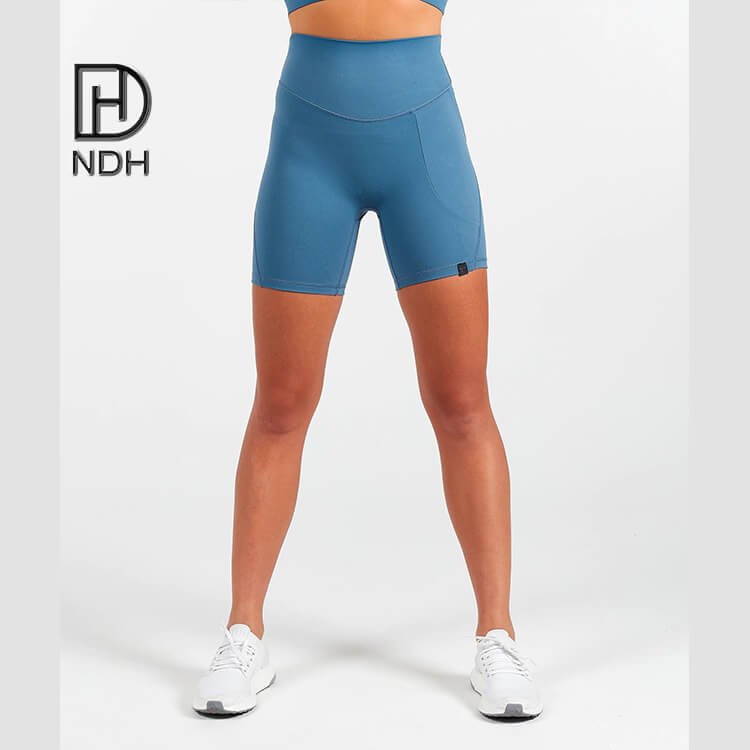 High Waisted Sweat-Wicking Buttery Soft Recycled Nylon Biker Shorts