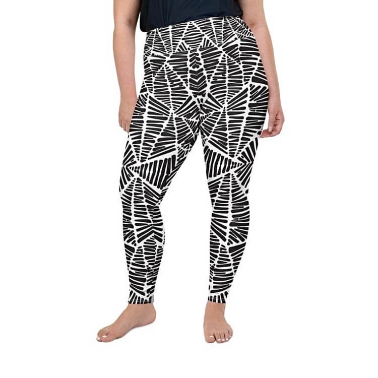 Interlock Seams Butt Lifting Non-See Through Printed Plus Size Leggings