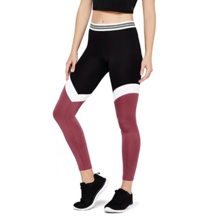 Lightweight Ribbed Compression Yoga Recycled Polyamide Panel Leggings