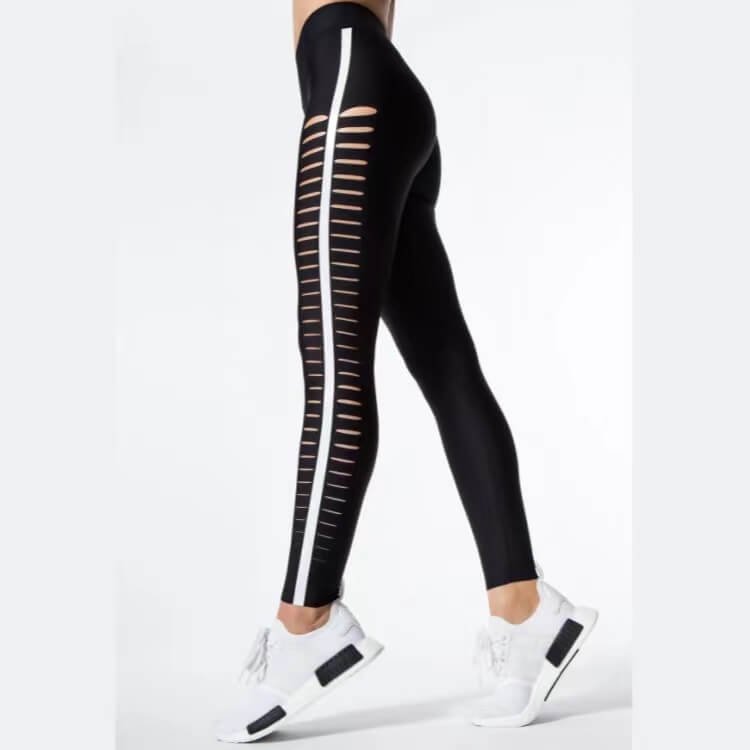Lightweight Stretch Flatlock Seams Athletic Laser Cut Leggings