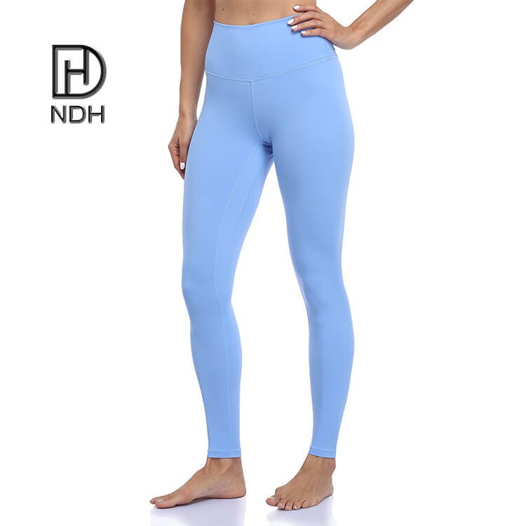 Moisture-Wicking 4 Needle 6 Threads Eco Friendly 90% Nylon 10% Spandex Leggings