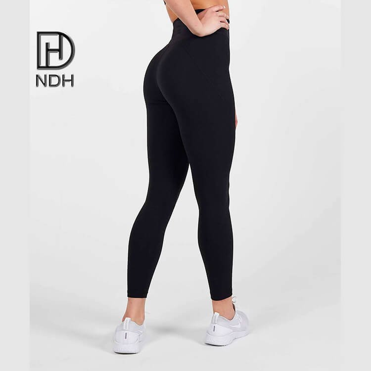 Moisture-Wicking High Waist Sustainable Black Nylon Workout Leggings