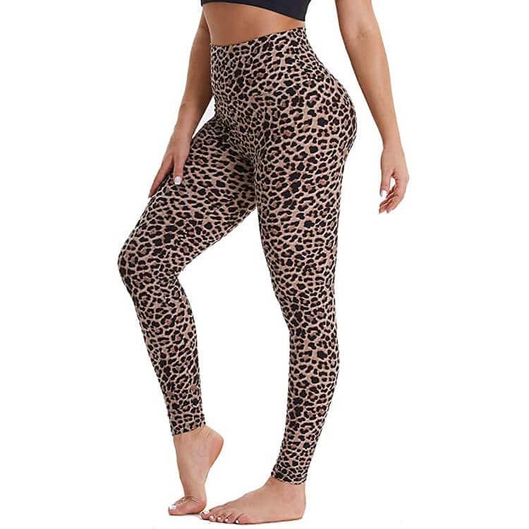 Moisture-Wicking Tummy Control 7:8 Length Printed Leggings