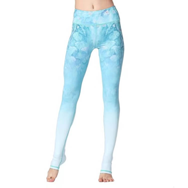 No Camel Toe Skin Tight Full Length Sustainable Fabric Placement Print Leggings