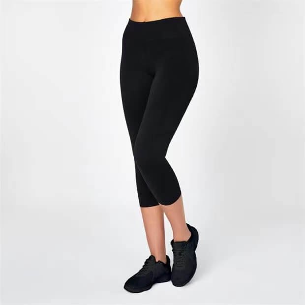 Non-See Through Maternity Striped Athletic Recycled Elastane Capri Leggings