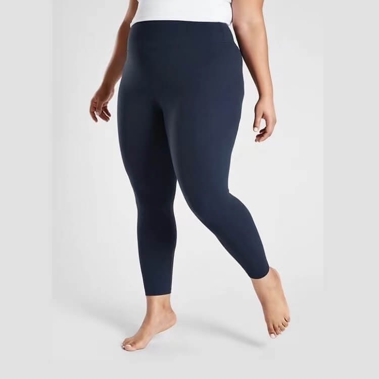 Ribbed Atheltic Stretch Activewear Leggings High Waisted Recycled Nylon