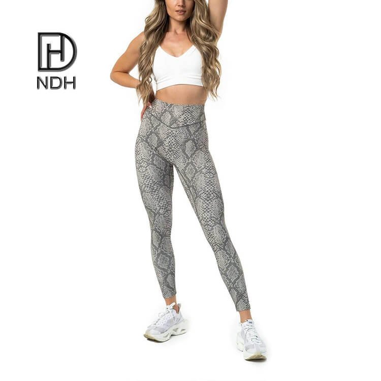 Sweat-Wicking High-Waisted Full Length Printed Leggings