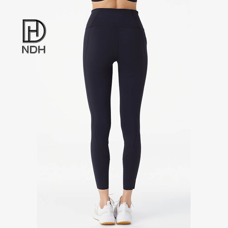 Tummy Control Buttery Soft Interlock Seams Black Lycra Yoga Pants