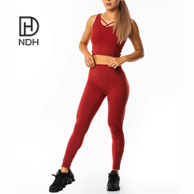 Tummy Control Flatlock Construction Recycled Polyester Compression Leggings