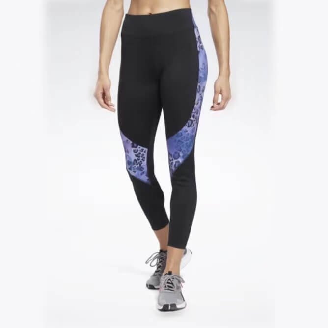 Tummy Control Four-Way Stretch Hugged Sensation Leopard Printed Panel Leggings