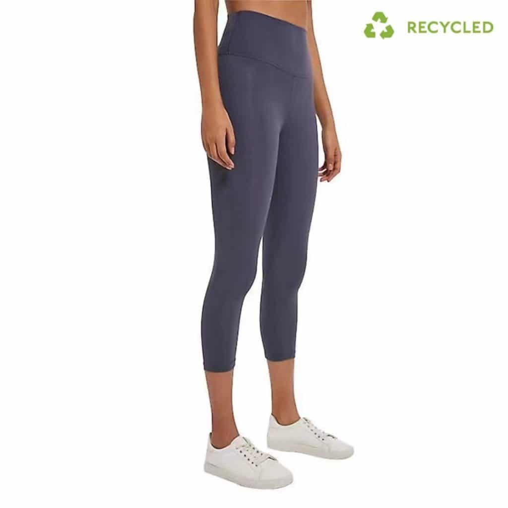 Women's Skin Tight Moisture-Wicking Buttery Soft Recycled Polyester Capri Leggings recycled