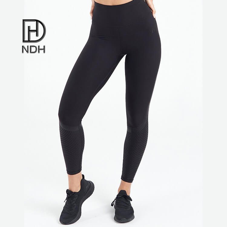 Black High Waisted Lightweight Compression 70% Polyester 30% Spandex Leggings