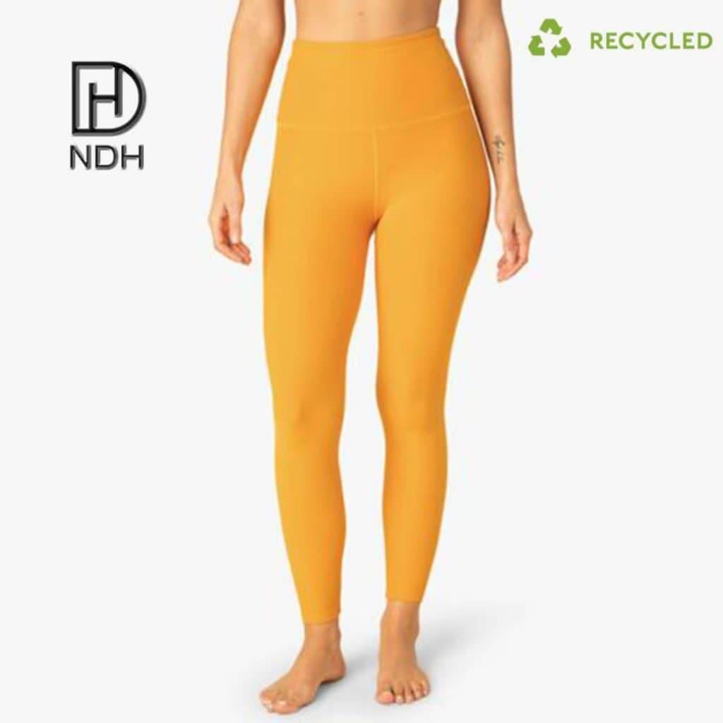 Interlock Seams Lightweight High Waisted 88% Polyester 12% Spandex Leggings recycled